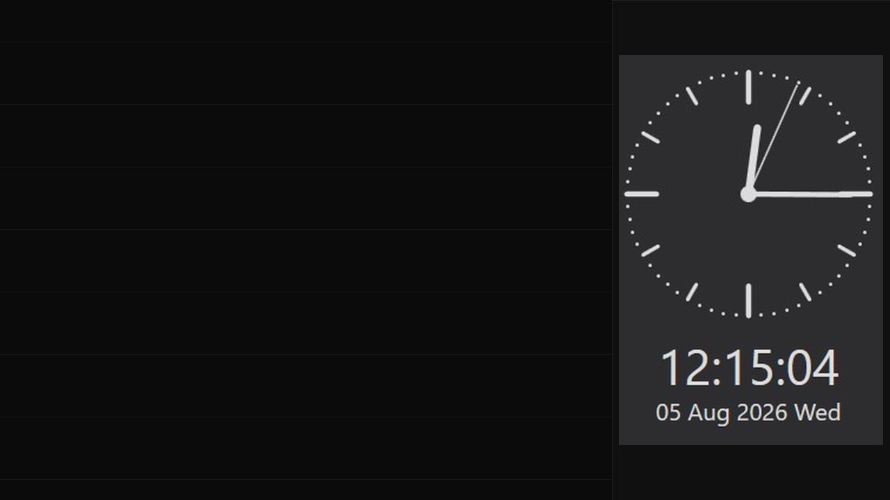 Chart Trader Session Clock shown in NinjaTrader 8